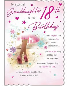 Age 18 Granddaug Special Occasions With Love M2 9 x 6 A20228 (Pack Size: 6)