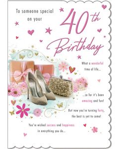 Age 40 F Special Occasions With Love M2 9 x 6 A20237 WITH LO (Pack Size: 6)