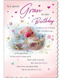 GRAN BIRTHDAY Relations With Love M2 9 x 6 A20254 WITH LOVE (Pack Size: 6)