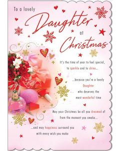 DAUGHTER A41118 WITH LOVE M2 CHRISTMAS (Pack Size: 6)
