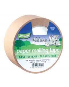 TAPE PAPER MAILING RHINO 48MM X 50M CARDED (Pack Size: 18)