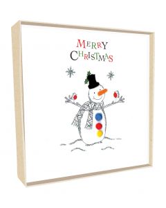 Snowman White Christmas Handcrafted Solid Boxed Cards TT CHRISTMAS (Pack Size: 6)