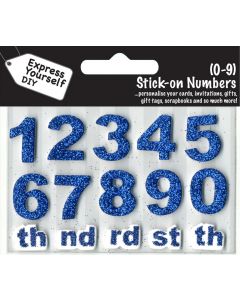 Numbers 0 - 9 (Blue) Toppers (Caption Program)  EVERYDAY (Pack Size: 3)