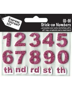 Numbers 0 - 9 (Pink) Toppers (Caption Program)  EVERYDAY (Pack Size: 3)