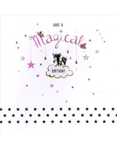 B B/Day Gen - Magical Unicorn on Cloud Charmed 150*150 - LL LL EVERYDAY (Pack Size: 6)
