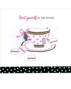 BIRTHDAY B/Day Gen - Love & Cup of Tea Charmed 150*150 - LL LL EVERYDAY (Pack Size: 6)