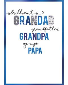 Grandad, Grandfather, Grandpa etc F/D For You 230*160 - NN NN FATHERS DAY (Pack Size: 3)