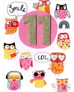 Age 11 F - Owls Inspired by Second Nature 175*125 - HI HI EVERYDAY (Pack Size: 6)