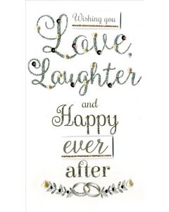 Wedding - Love, Laughter & Happy Every After CHAMPAGNE QQ EVERYDAY (Pack Size: 3)