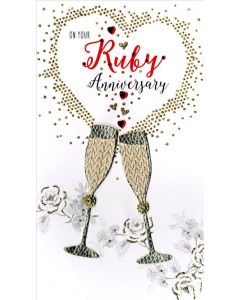 Anniv Ruby - Bubbly Heart CHAMPAGNE QQ EVERYDAY (Pack Size: 3)