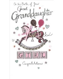 BIRTH GREAT GRANDDAUGHTER  CHAMPAGNE QQ EVERYDAY (Pack Size: 3)