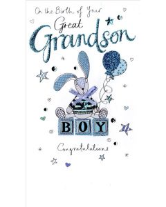 BIRTH GREAT GRANDSON  CHAMPAGNE QQ EVERYDAY (Pack Size: 3)