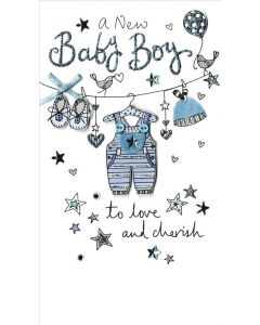 Baby Boy - Blue Clothes Line CHAMPAGNE QQ EVERYDAY (Pack Size: 3)