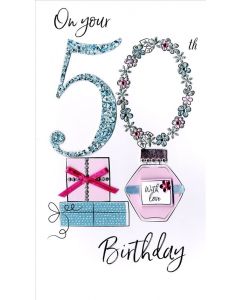 50th F - 50 With Perfume & Gifts CHAMPAGNE QQ EVERYDAY (Pack Size: 3)