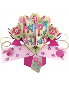 Happy Birthday (Pink) Pop Ups RR EVERYDAY (Pack Size: 3)