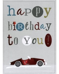 OPEN Happy Birthday Sports Car YOURS TRULY EF EVERYDAY (Pack Size: 6)