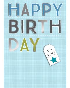 OPEN Open - Happy Birthday Male Typography YOURS TRULY EF EVERYDAY (Pack Size: 6)