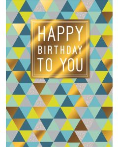 OPEN Happy Birthday - Triangle Pattern B/G YOURS TRULY EF EVERYDAY (Pack Size: 6)