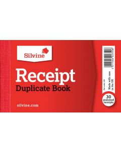 DUPLICATE  RECEIPT BOOK CASH 63X106mm GUMMED 30'S (Pack Size: 36)