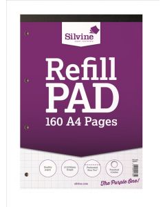REFILL PAD 160 PAGE GRAPH A4 PURPLE SILVINE (Pack Size: 6)