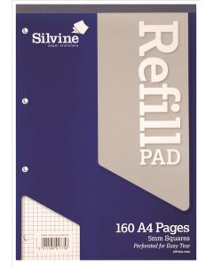 REFILL PAD 160 PAGE A4 SQUARED SILVINE (Pack Size: 6)