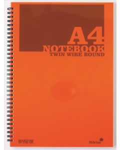 NOTEBOOK A4 TWIN WIRE PLASTIC (Pack Size: 5)