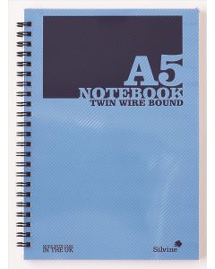 NOTEBOOK A5 TWIN WIRE PLASTIC (Pack Size: 10)