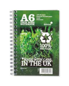 NOTEBOOK A6 TWIN WIRE RECYCLED (Pack Size: 5)