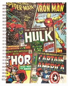 NOTEBOOK A5 TWIN WIRE MARVEL (Pack Size: 4)