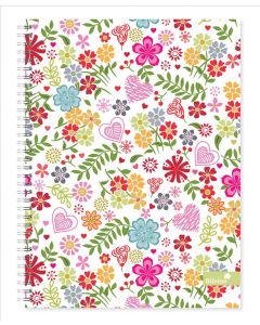 NOTBOOK FLORAL A4 TWIN MICRO P (Pack Size: 4)