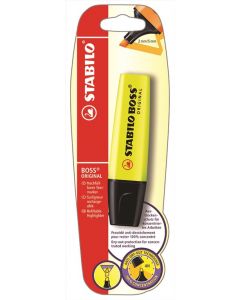 HIGHLIGHTER STABILO BOSS Original Yellow, Hanging Card B-10129 (Pack Size: 10)