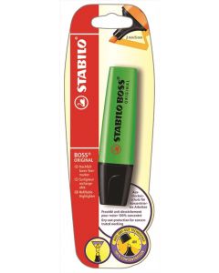 HIGHLIGHTER STABILO BOSS Original Green, Hanging Card B-10138 (Pack Size: 10)