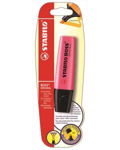 HIGHLIGHTER STABILO BOSS Original Pink, Hanging Card B-10144 (Pack Size: 10)