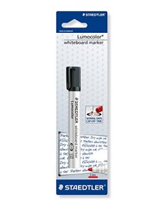 MARKER WHITEBOARD BLACK LUMOCOLOR BLISTER CARDED (Pack Size: 10)