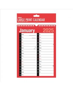 CALENDAR RED & BLACK ENGAGEMENT LARGE PRINT 3803 (Pack Size: 12)