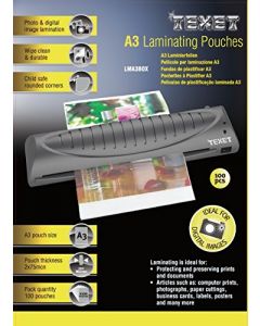 LAMINATING POUCHES A3 100 Sheet 150 micron TEXET (Pack Size: 1s)