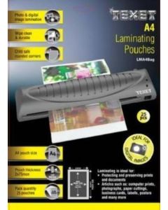 LAMINATING POUCHES A4 25 Sheet TEXET (Pack Size: 1s)