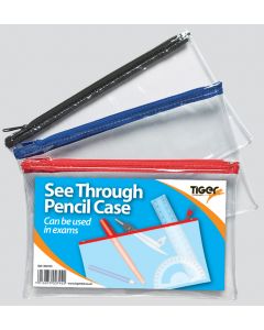 PENCIL CASE See Through Exam 200x120mm Pencil Case (Pack Size: 12)