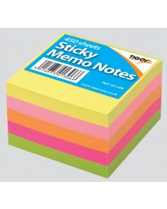 STICKY MEMO NOTES 3 X 3 NEON ASSORTED 450 SHEETS (Pack Size: 12)