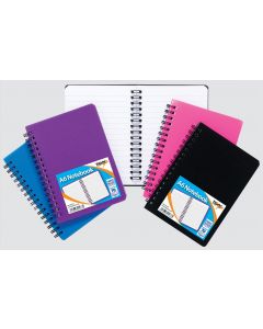 NOTEBOOK A6 TWIN WIRE PLASTIC (Pack Size: 10)