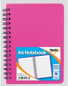 NOTEBOOK A6 TWIN WIRE PLASTIC (Pack Size: 10)