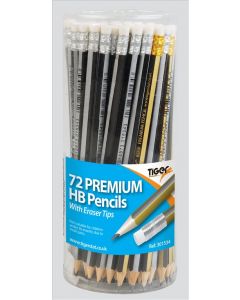 PENCILS Rubber Tipped Pencils in Tub (Pack Size: 72)