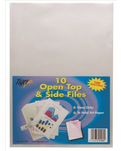 FILES REPORT A4 CLEAR OPENTOP & SIDE (100 MICRON) 10s (Pack Size: 20)