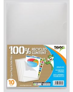 FILES REPORT A4 CLEAR OPENTOP & SIDE (100 MICRON) 10s (Pack Size: 20)