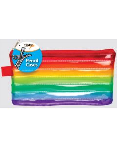 PENCIL CASE SMALL RAINBOW COLOURS TIGER (Pack Size: 12)