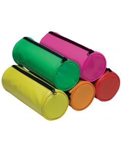PENCIL CASE SHINY BRIGHT CYLINDER ASSORTED (Pack Size: 12)