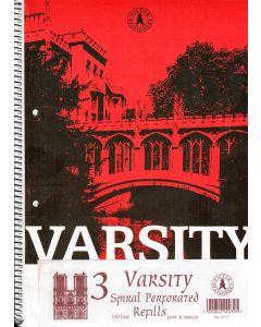 REFILL A4 SPIRAL PERFORATED 150 LEAF VARSITY (Pack Size: 3s)