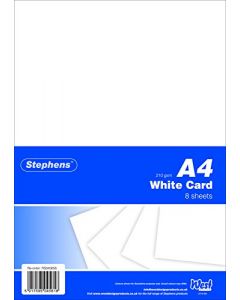 CARD WHITE A4 8s (Pack Size: 10)