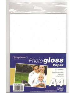 PAPER A4 PHOTO GLOSS 20 SHEETS (Pack Size: 10s)
