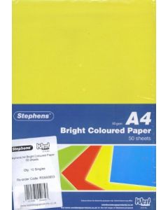 PAPER BRIGHT COLOUR A4 HANG PK (Pack Size: 10s)